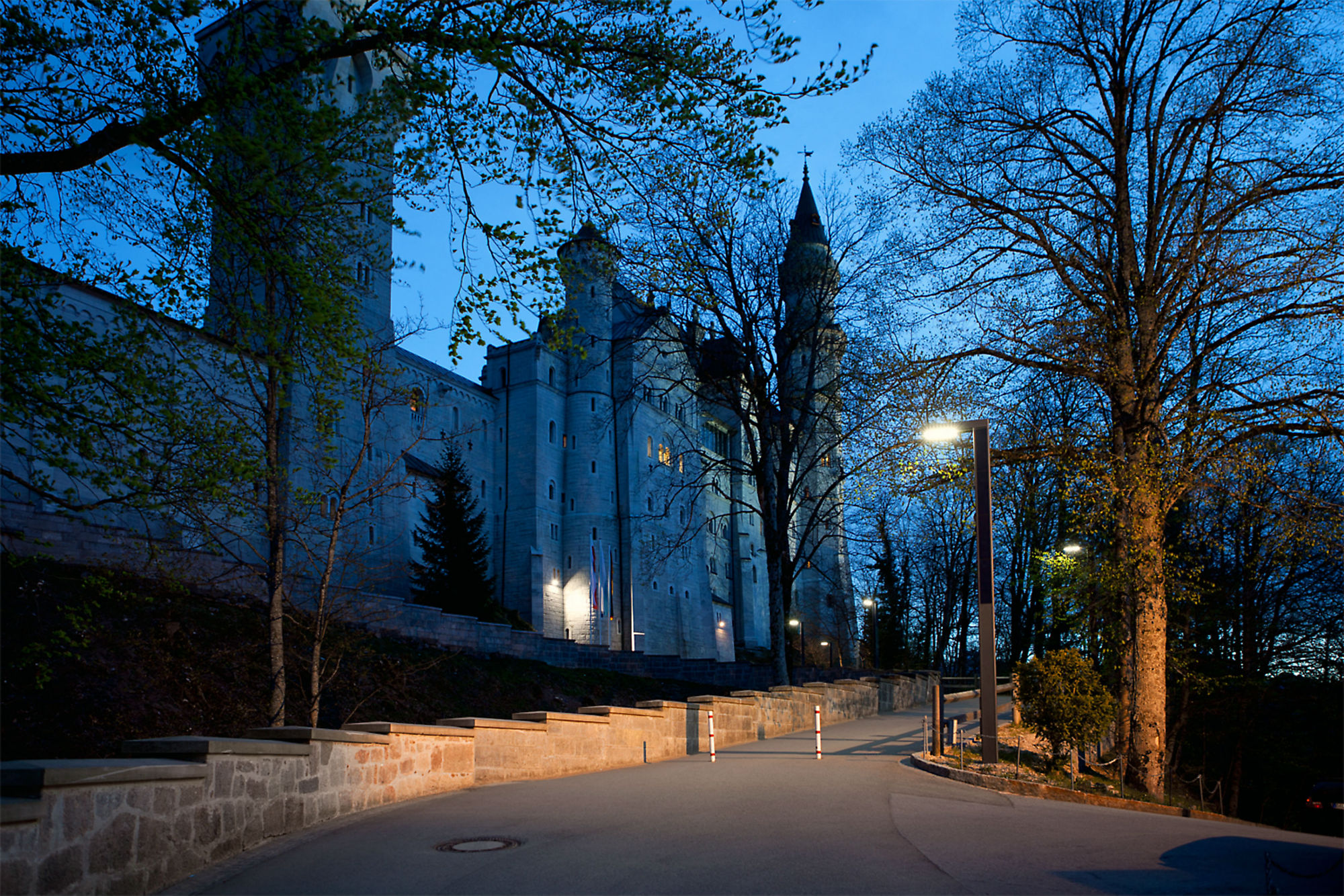 Schloss Neuschwanstein, Solarbeleuchtung